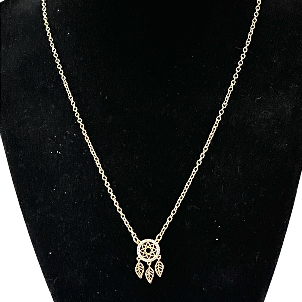 Swarovski Gold Dreamcatcher Pendant Necklace